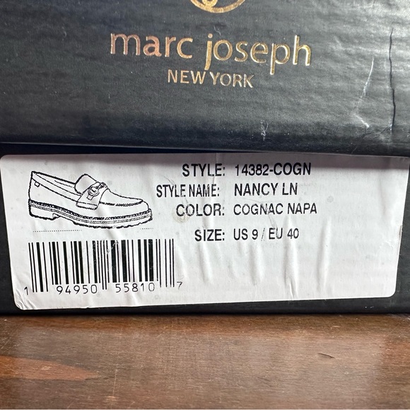 NEW Marc Joseph US 9 Nancy Ln Cognac Brown Leather Loafers Horsebit Buckle - Picture 3 of 7